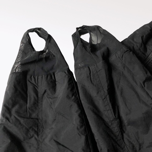 BLACK bear ski pants stirrups mesh nylon insulated rib high waist elastic black - Picture 8 of 11